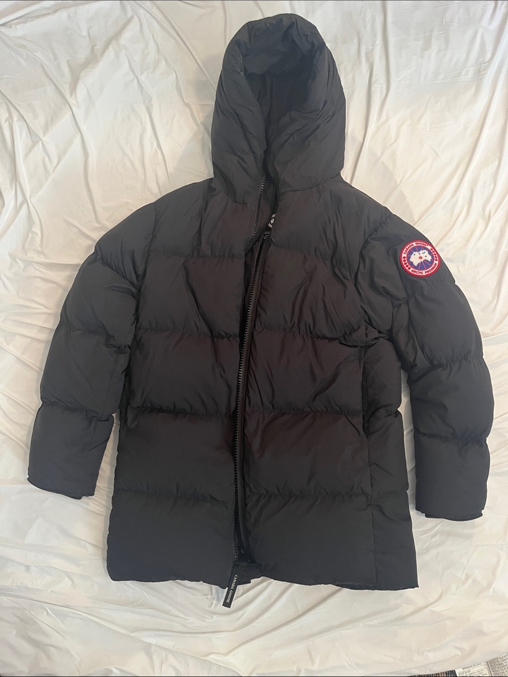 Canada Goose Black Quilted Hooded Down Jacket